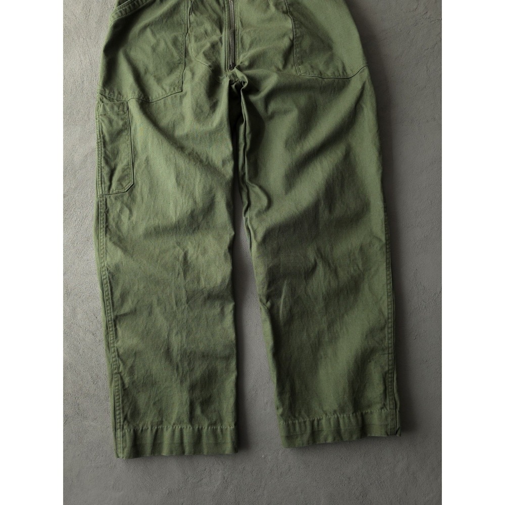 Vintage 1960s Guy Leroy Green Cotton Twill Mechanic Pants Military Style 32 x 27 - Picture 9 of 12